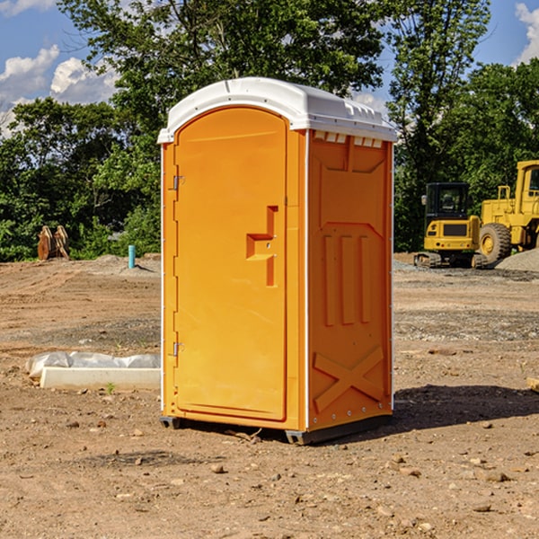 how often are the portable restrooms cleaned and serviced during a rental period in Northridge